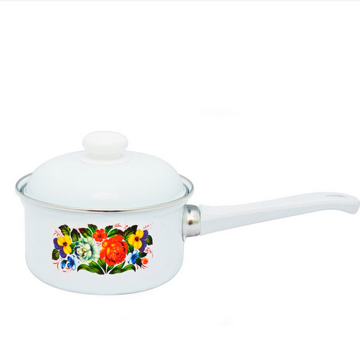  Кастрюля 1л эмалированная Татьяна С-1607АП/4