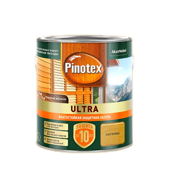 Влагостойкая лазурь 2,5л калужница Pinotex Ultra - фото