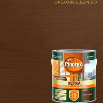  Влагостойкая лазурь Pinotex Ultra 0,9л орех