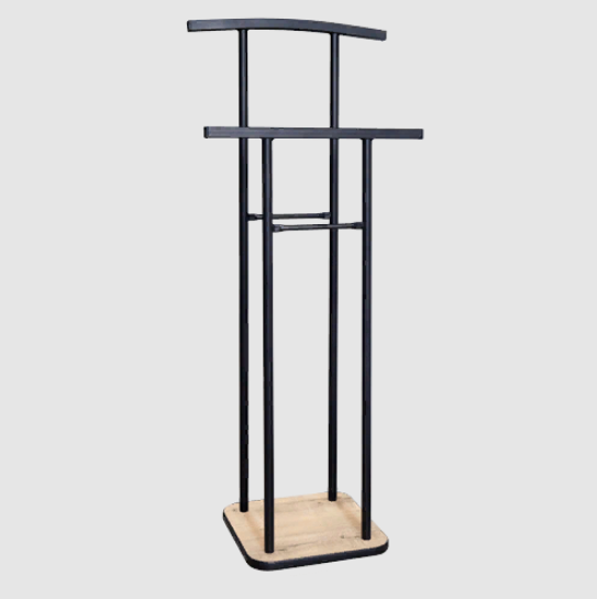  Вешалка-стойка металлическая Слуга черный\дуб Laksi