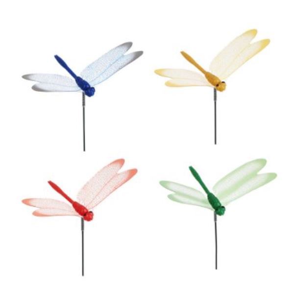  Фигурка Стрекоза на стержне 5х9х25см металл 153-196