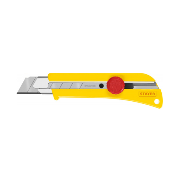  Нож 25мм с пластм/фиксат 09173 STAYER