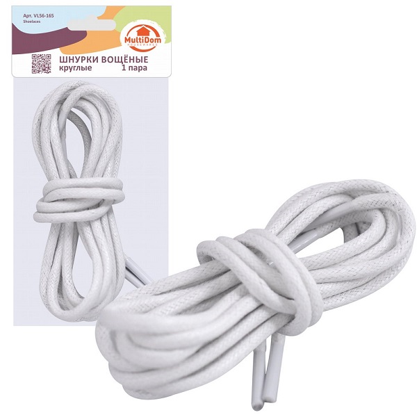  Шнурки 120см вощеные круглые VL56-165