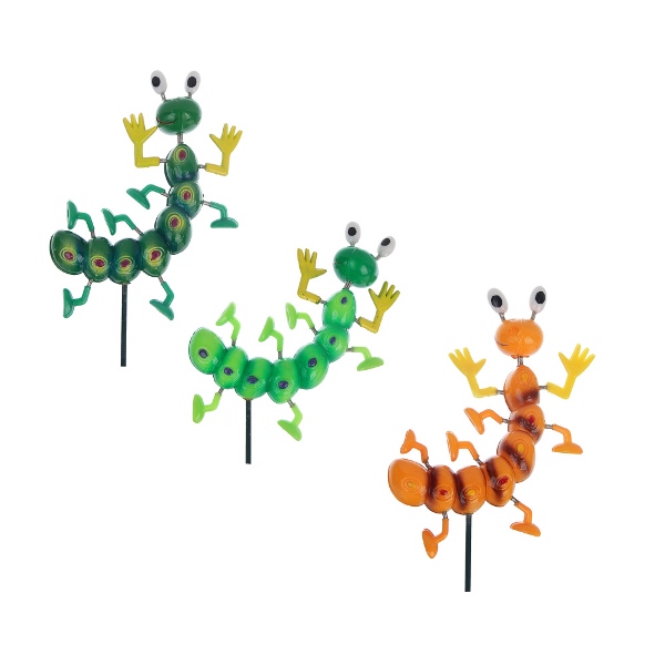  Фигура на стержне Гусеница 60см, металл, пластик 153-202 Inbloom