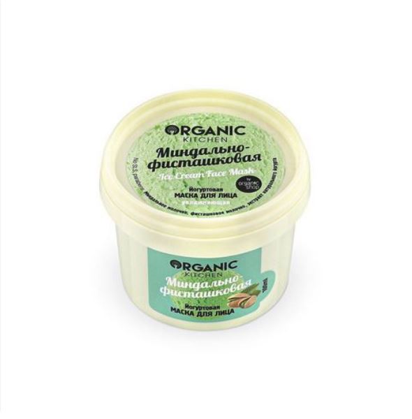  Маска для лица Organic Kitchen 100мл Йогрутовая миндально-фисташковая 