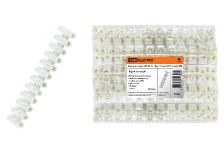  Зажим винтовой 30А ЗВИ-30 1,5-10мм2 12пар белый SQ0510-0026 TDM