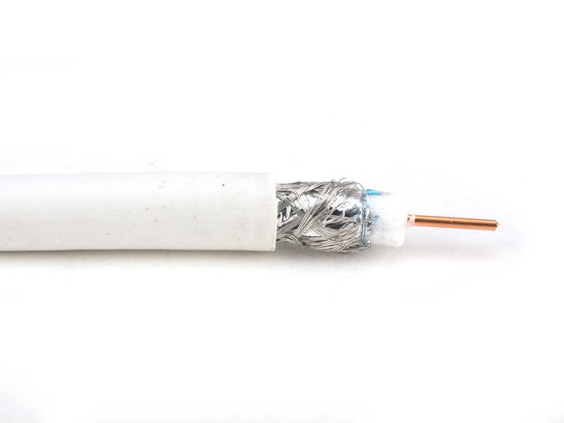  Кабель телевизионный RG-6 чер/бел (омедненная сталь) 01-2251/01-2205