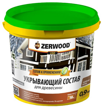  Защитно-укрывающий состав Zerwood USD скандинавский белый 0,9кг Ижсинтез