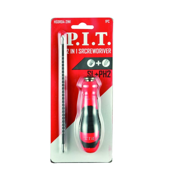  Отвертка двухсторонняя PH2+SL6 207мм HSDR04-2IN1 PIT