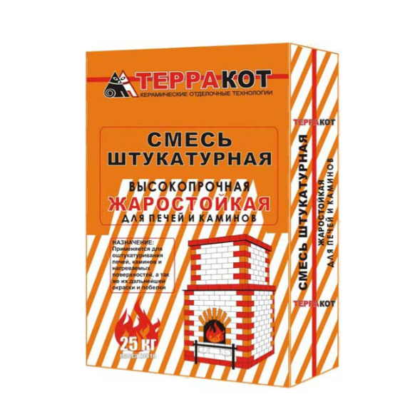  Смесь штукатурная жаростойкая Терракот 25 кг