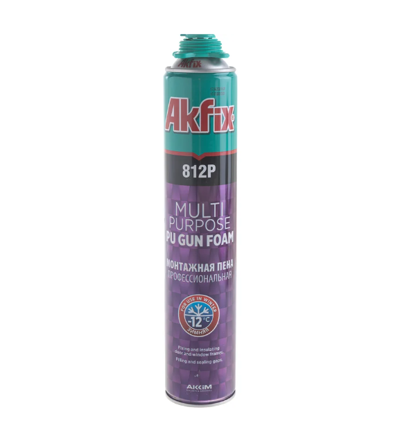  Пена монтажная профессиональная 850г всесезон. Akfix 812P