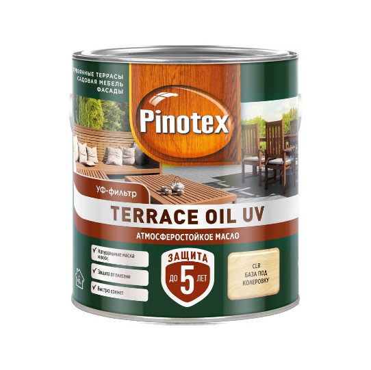 Масло для террас 2,5л Terrace Oil UV CLR Pinotex - фото