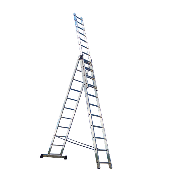  Лестница 3-х секц 10 ступеней алюм универс 63-3-010