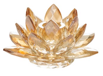  Подсвечник хрустальный Лотос золотистый 12х12х7см X110279G Garda Decor