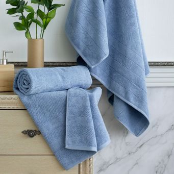  Полотенце 100х150 махр Milano МХ50 пудрово-голуб/борд.V08 Verossa 752028