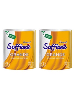  Полотенце бумажное Soffione Grande Smart 2 слоя 1шт 440 листов