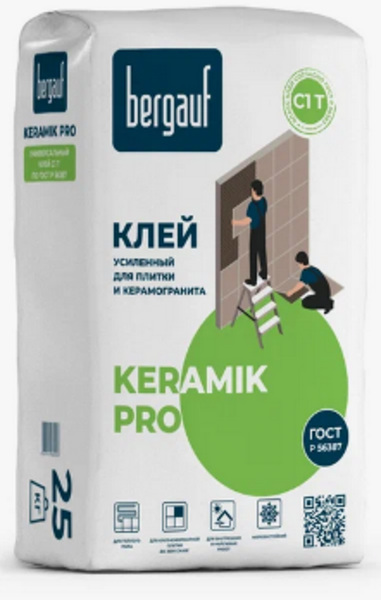  Клей плиточный усиленный 25кг Keramik Pro Bergauf