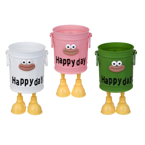  Подставка д/карандашей с ножками глазами и наклейками 595-018