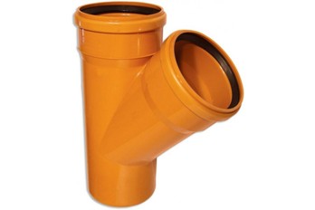  Тройник 110х110/45 ПП наруж оранж 