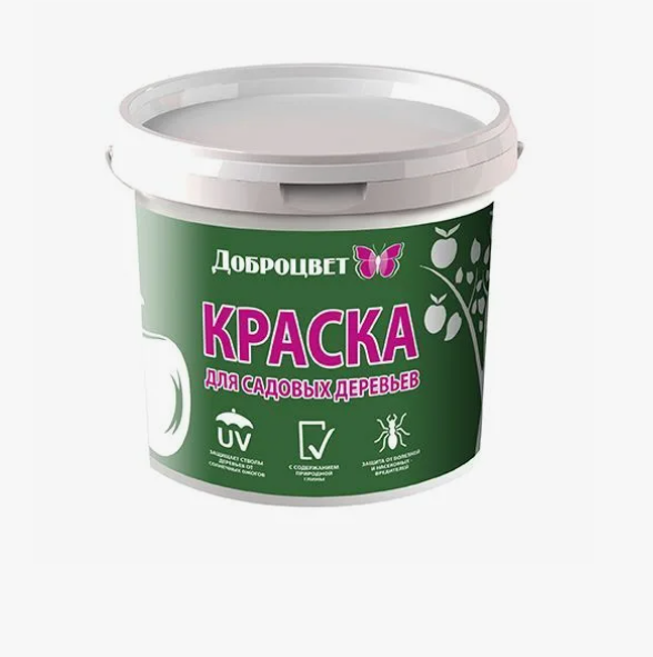  Краска садовая 1,3кг защита деревьев Доброцвет