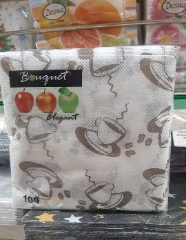  Салфетки бумажн. Bouquet Elegant 1-но сл 100шт Кофе 57373