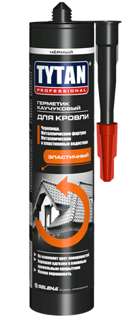  Герметик каучуковый д/кровли 310мл черн Tytan Prof