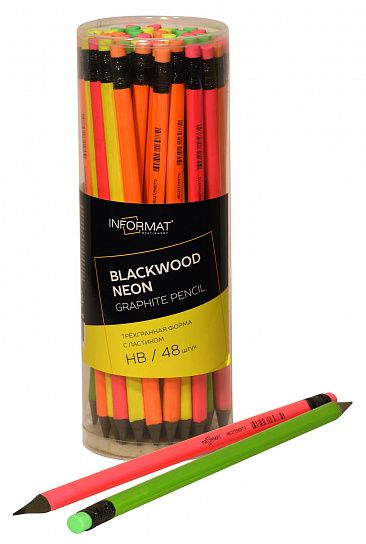  Карандаш ч/гр Informat Blackwood HB с ластик 244653