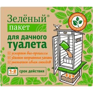  Биопрепарат для дачного туалета 30гр Зеленый Пакет Доктор Робик 112 (24)