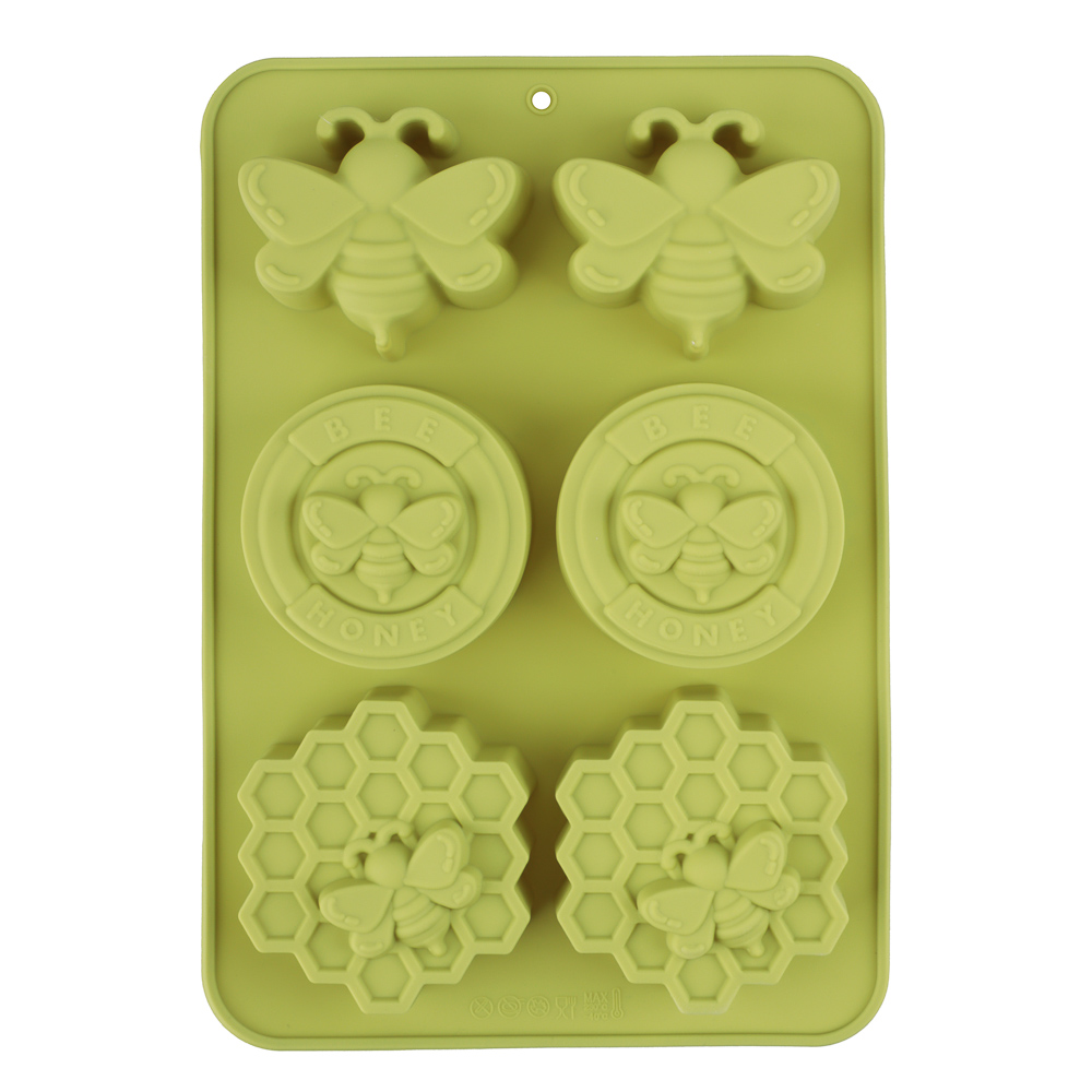  Форма для выпечки 25,5*17,5*3см 6 ячеек Медовая силикон 856-212 Vetta