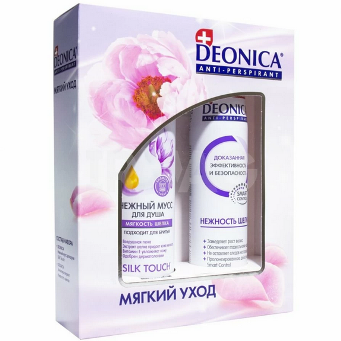  Набор подар жен Deonica Мягкий уход (мусс д/душа, дезод.Нежн.шелка 200мл)