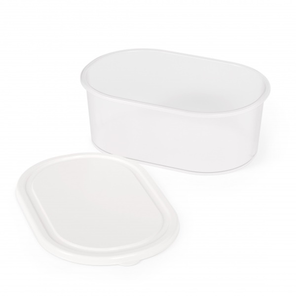  Емкость д/СВЧ 0,65л овальная бел М8792 (уп.28)