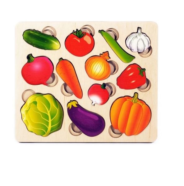  Деревянная рамка вкладыш Овощи 8017