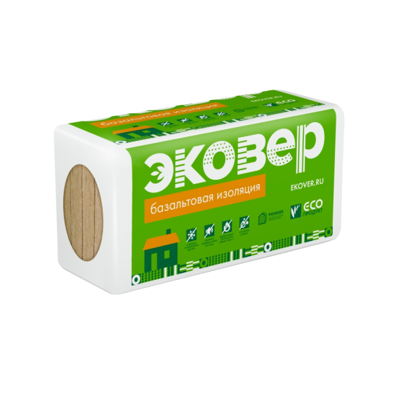  Эковер ЭкоФасад 1000*600*100 (0,24м3  2,4м2) 4 плиты плотн.120