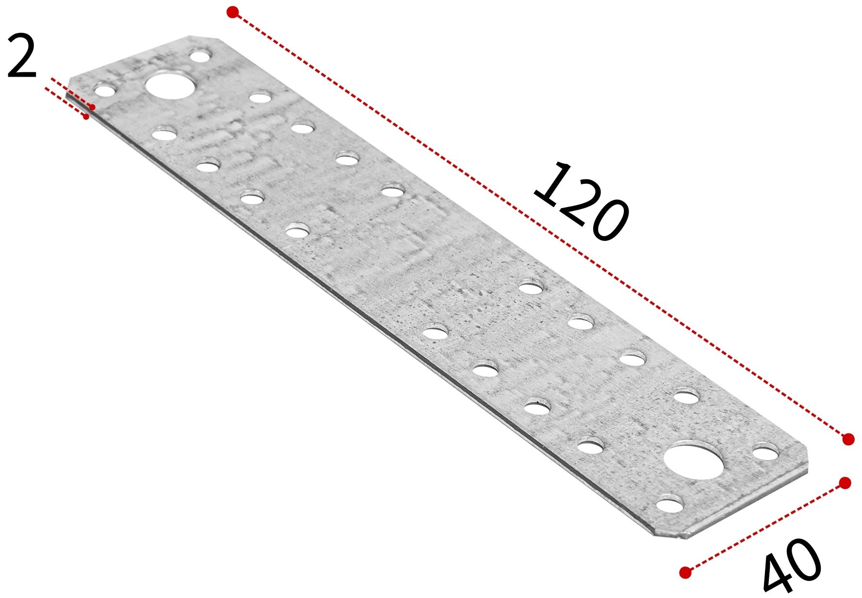  Пластина крепежная 40*120 цинк 