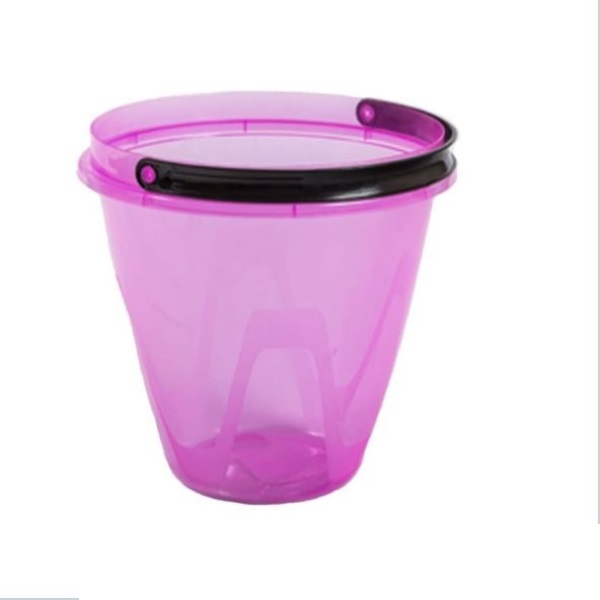  Ведро 10л п/эт Лайт с крыш розовое прозрачное Радиан