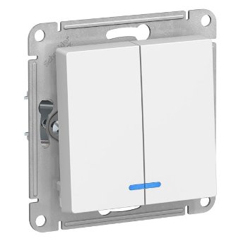  Выключатель 2СП бел индикатор AtlasDesign ATN000153 Schneider 1240154