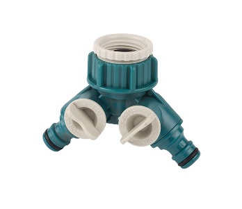  Разветлитель для шлангов 2-х канальный 3/4"-1"4250-55256С 2соед. рез внеш RACO 