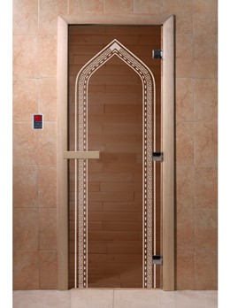  Дверь банная 190*70см Арка бронза 6мм стекло DW01215