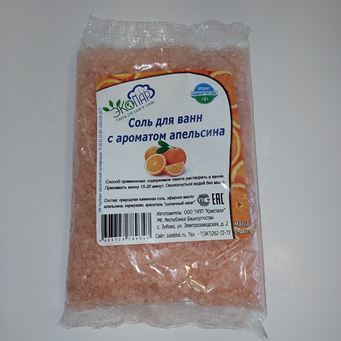  Соль для ванн 400г ЭкоПар аромат апельсина (Уп.18)