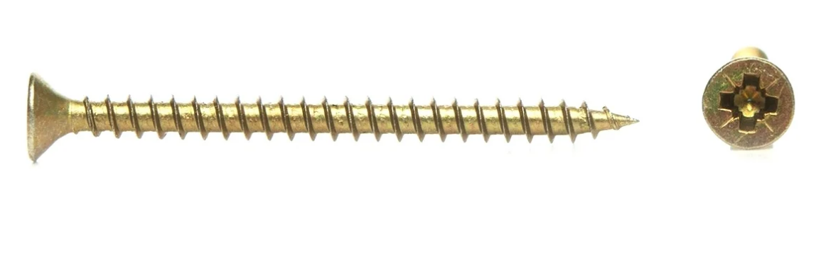  Саморез по дереву желтый Pz 6х120 180шт 2000668 КЧ