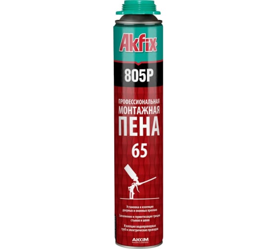  Пена монтажная проф 750мл 65 в/с Akfix805P