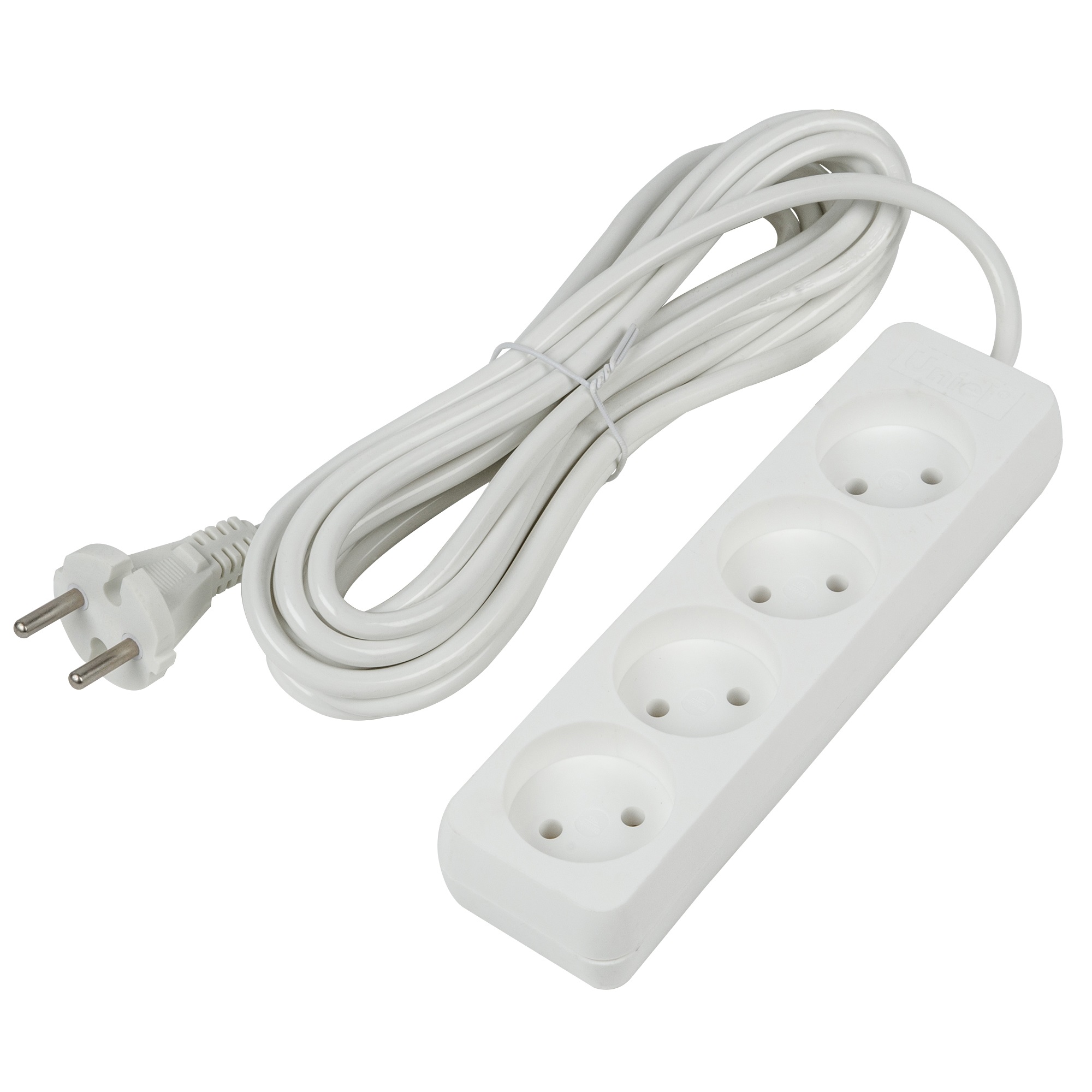  Удлинитель 4-местный 5м б/з Ultra бел S-CU4-5 Uniel UL-00009989