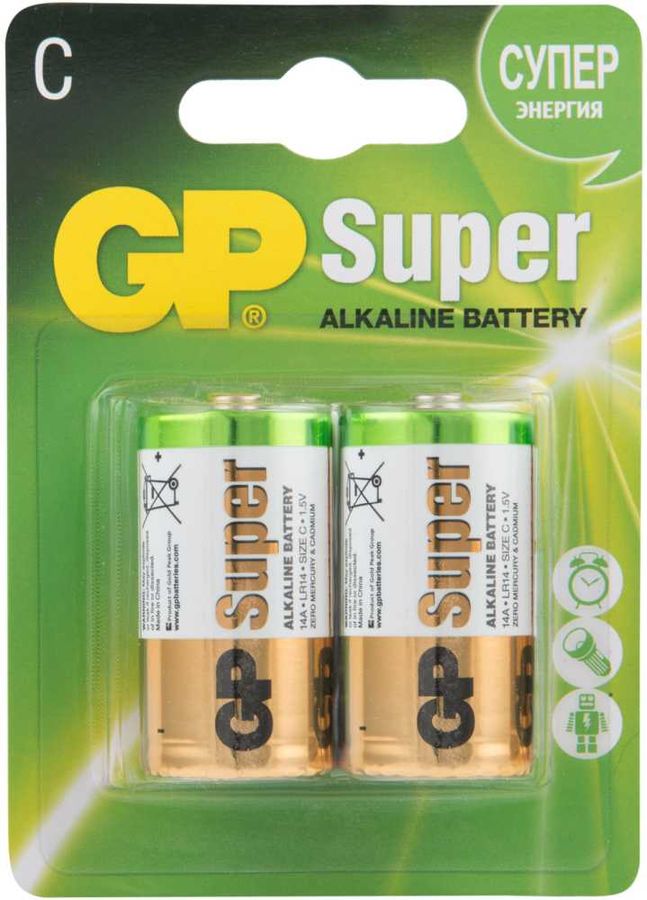 Батарейка LR14 Super GP14A-2CR2 02674