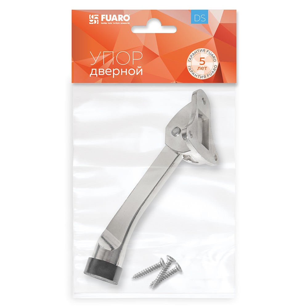  Упор дверной напольный STOPPER-100 SN (мат.никель)козья ножка (46127) (FUARO)