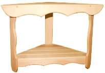  Полка деревянная для бани угловая А124