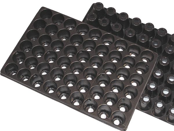  Кассета для рассады 54 ячейки кругл пластик черная (у70) 0704018