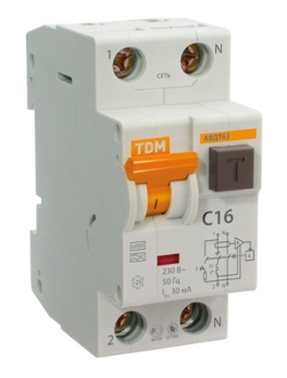  АВДТ 63 С10 Автомат.выключатель диффер.тока SQ0202-0001 TDM 20560