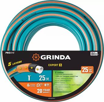  Шланг d1*25м GRINDA  PROLine EXPERT 5 5-слойный 429007-1-25