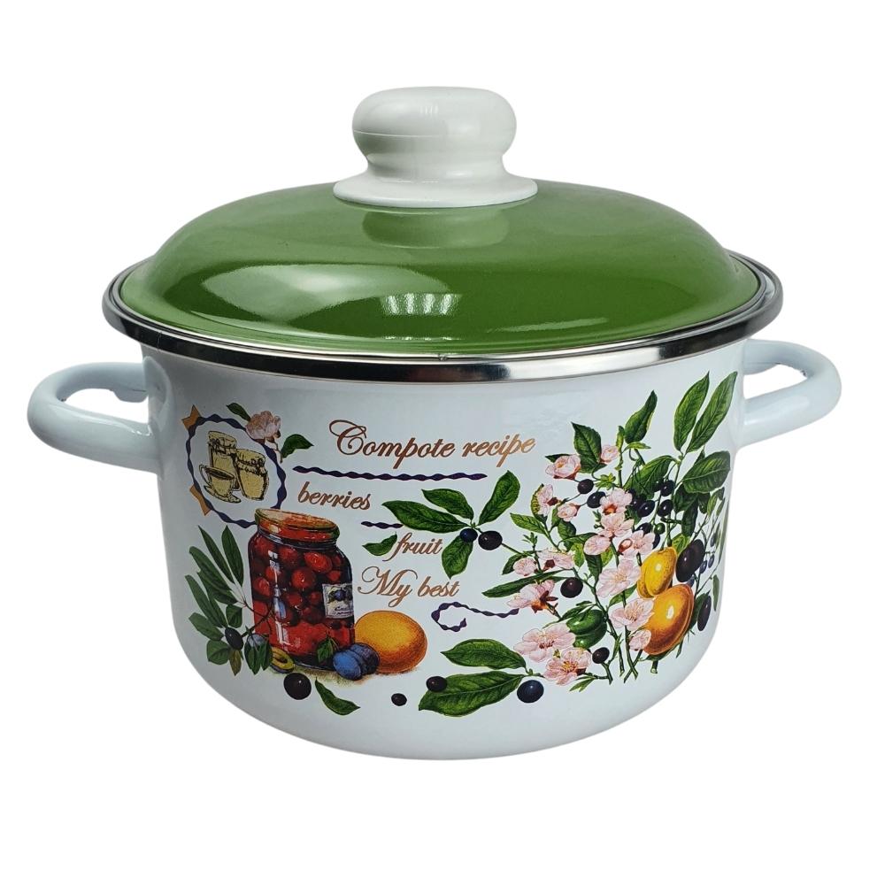  Кастрюля эмалир. 5,5л Вкусный компот белоснеж 6RD221M 109269