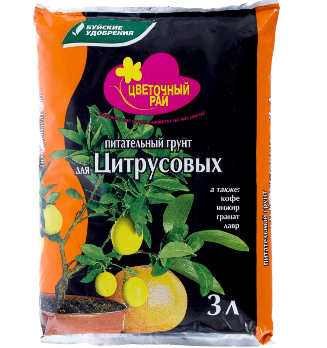  Почвогрунт 3л Цветочный Рай для цитрусовых БХЗ